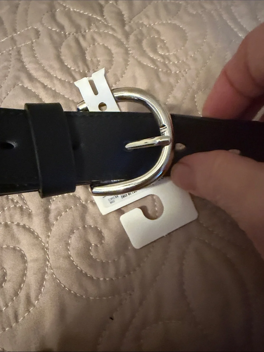 Black Belt with Silver Rounded Buckle (M) NWT!